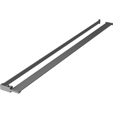 Mexen Kioto+ Étagère pour paroi de douche avec barre porte-serviettes, gun metal - 800-02-95
