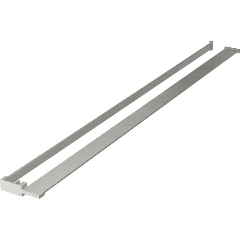 Mexen Kioto+ étagère pour paroi de douche avec barre porte-serviettes, nickel brossé - 800-02-97