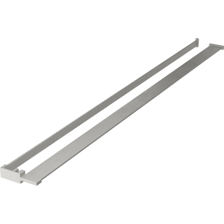 Mexen Kioto+ étagère pour paroi de douche avec barre porte-serviettes, nickel brossé - 800-02-97