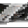 Mexen Kioto+ L paroi de douche Walk-in 90 x 200 cm, motif noir, or rose - 800-090-123-60-78