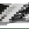 Mexen Kioto+ L paroi de douche avec étagère Walk-in 70 x 200 cm, motif noir, blanc - 800-070-123-20-77