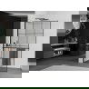 Mexen Kioto+ L paroi de douche avec étagère Walk-in 100 x 200 cm, motif noir, noir - 800-100-123-70-77