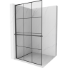 Mexen Kioto+ L paroi de douche avec étagère Walk-in 120 x 200 cm, grille noire, noire - 800-120-123-70-77
