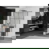 Mexen Kioto+ L paroi de douche avec étagère Walk-in 110 x 200 cm, motif noir, gris gun brossé - 800-110-123-66-77
