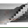 Mexen Kioto+ L paroi de douche avec étagère Walk-in 100 x 200 cm, motif noir, laiton brossé - 800-100-123-65-77