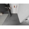 Mexen Kioto+ L paroi de douche avec étagère Walk-in 80 x 200 cm, grille noire, or rose - 800-080-123-60-77