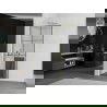 Mexen Kioto+ L paroi de douche avec étagère Walk-in 70 x 200 cm, motif noir, doré - 800-070-123-50-77