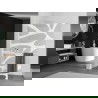 Mexen Kioto+ L paroi de douche avec étagère Walk-in 100 x 200 cm, motif blanc, blanc - 800-100-123-20-97