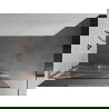 Paroi de douche Mexen Kioto+ L avec étagère Walk-in 100 x 200 cm, motif blanc, laiton brossé - 800-100-123-65-97