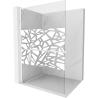 Mexen Kioto+ L paroi de douche avec étagère Walk-in 100 x 200 cm, motif blanc, blanc - 800-100-123-20-85