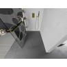 Mexen Kioto+ L paroi de douche avec étagère Walk-in 100 x 200 cm, vague blanche, or - 800-100-123-50-97