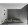 Mexen Kioto+ L paroi de douche avec étagère Walk-in 100 x 200 cm, vague blanche, or - 800-100-123-50-97