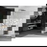 Mexen Kioto+ L paroi de douche avec étagère Walk-in 100 x 200 cm, motif blanc, gun gray brossé - 800-100-123-66-85