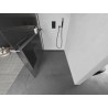 Mexen Kioto+ paroi de douche avec étagère Walk-in 130 x 200 cm, rayures, métal gun - 800-130-121-95-09