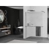 Mexen Kioto+ paroi de douche avec étagère Walk-in 130 x 200 cm, rayures, métal gun - 800-130-121-95-09