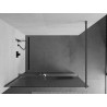 Mexen Kioto+ paroi de douche avec étagère Walk-in 130 x 200 cm, rayures, métal gun - 800-130-121-95-09