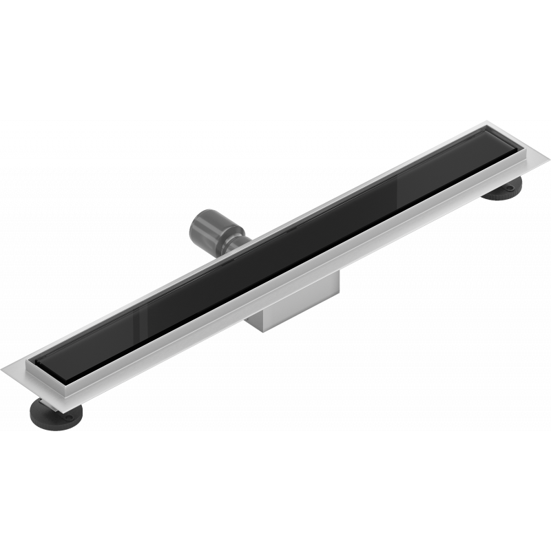 Mexen Flat MGB drain linéaire 60 cm, verre noir - 1026060-15