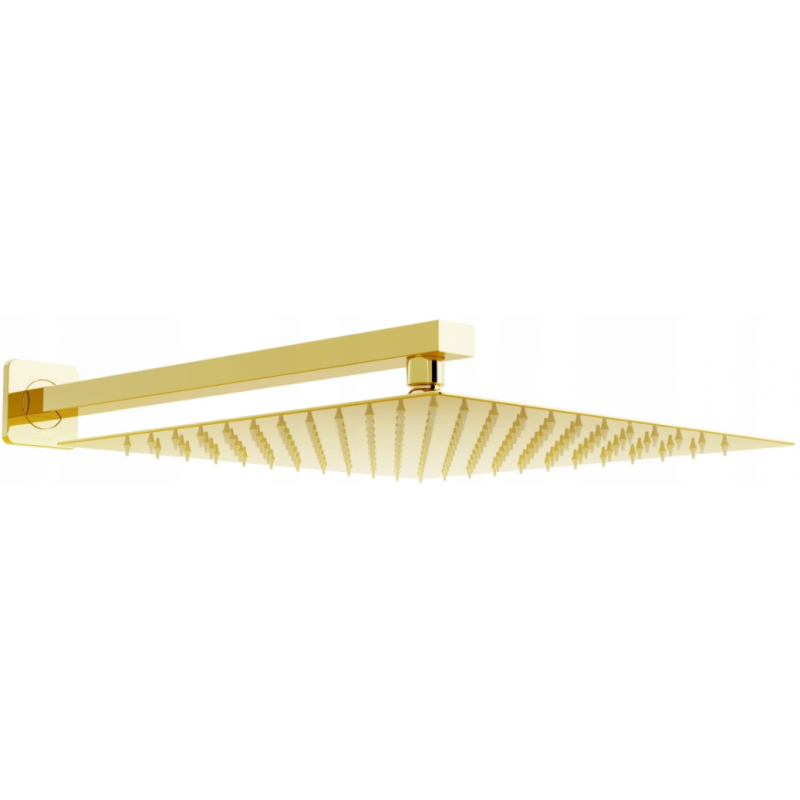 Mexen Slim pomme de douche 30 x 30 cm avec bras de douche, or - 79130112-50