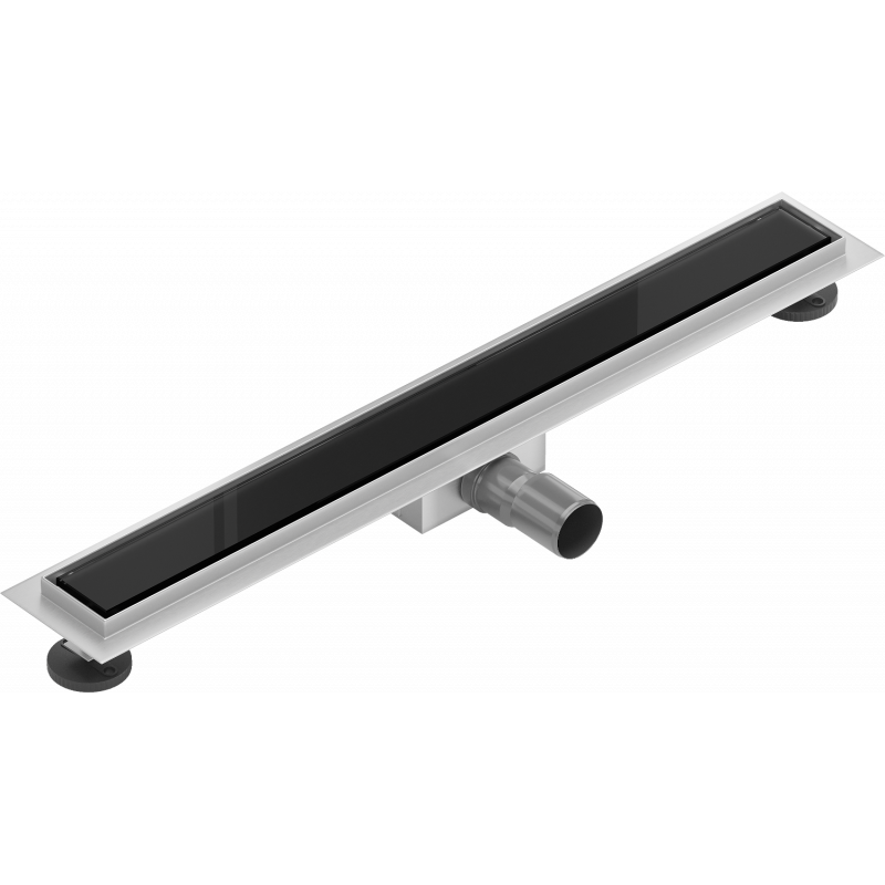 Mexen Flat MGB drain linéaire 70 cm, verre noir - 1026070-15