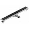 Mexen Flat MGB canalisation linéaire 70 cm, verre noir - 1026070-15