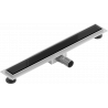 Mexen Flat MGB drain linéaire 70 cm, verre noir - 1026070-15