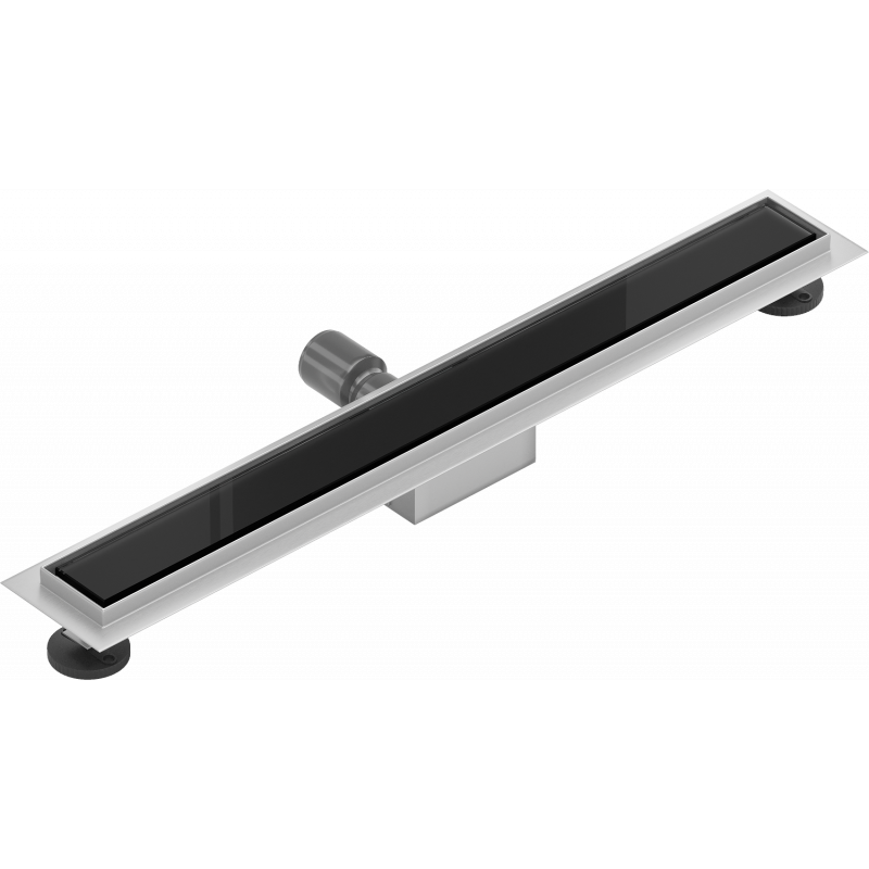 Mexen Flat MGB drain linéaire 70 cm, verre noir - 1026070-15