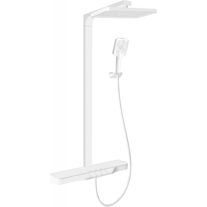 Ensemble de douche encastré Mexen Zoom avec pomme de douche et mitigeur, blanc - 78101-20