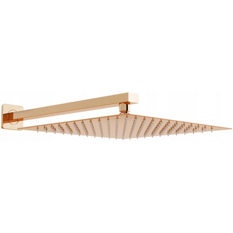 Mexen Slim douche de pluie 30 x 30 cm avec bras de douche, or rose - 79130112-60