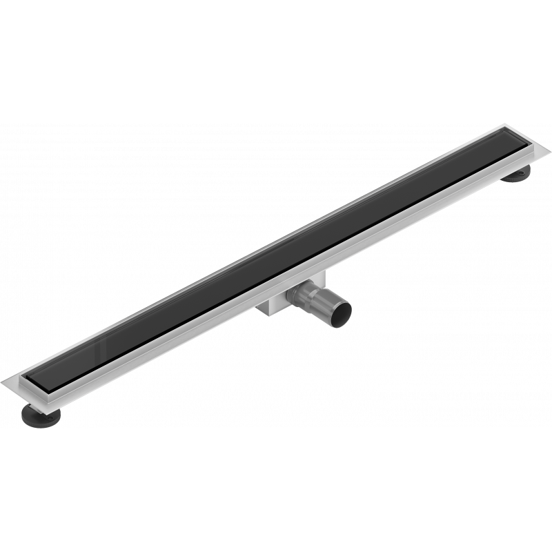 Mexen Flat MGB drain linéaire 90 cm, verre noir - 1026090-15