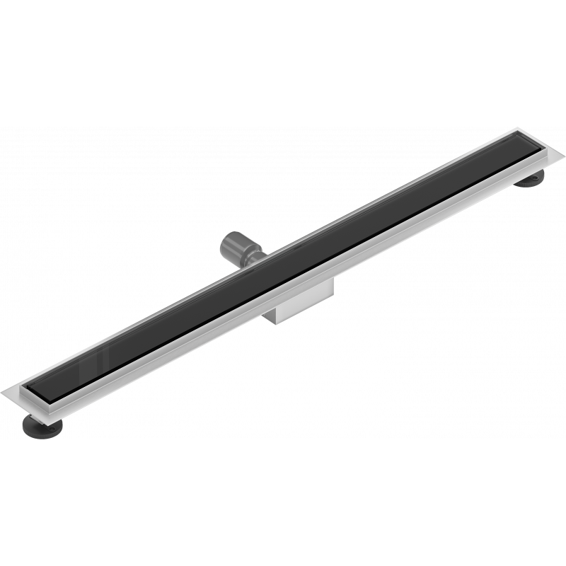 Mexen Flat MGB drain linéaire 90 cm, verre noir - 1026090-15