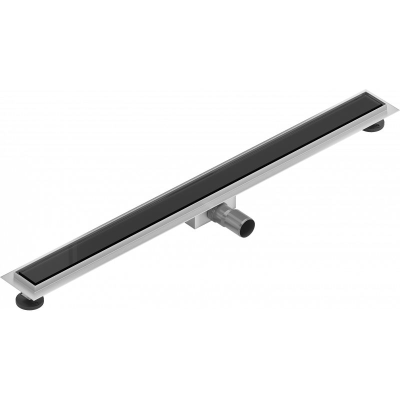 Mexen Flat MGB canalisation linéaire 100 cm, verre noir - 1026100-15