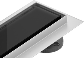 Mexen Flat MGB évacuation linéaire 100 cm, verre noir - 1026100-15