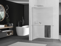 Mexen Kioto+ L paroi de douche avec étagère Walk-in 70 x 200 cm, transparent, chrome - 800-070-123-01-09