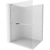 Mexen Kioto+ L paroi de douche avec étagère Walk-in 100 x 200 cm, transparente, chrome - 800-100-123-01-09