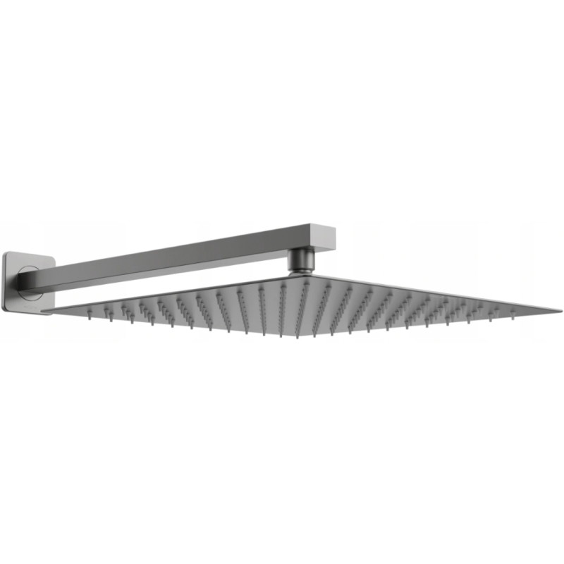 Mexen Slim pomme de douche 30 x 30 cm avec bras de douche, gris canon brossé - 79130112-66