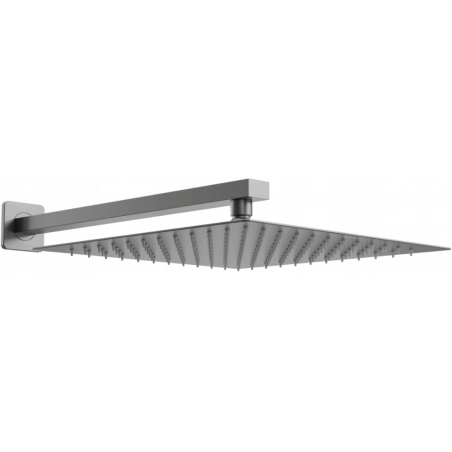 Mexen Slim pomme de douche 30 x 30 cm avec bras de douche, gris canon brossé - 79130112-66