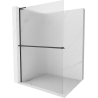 Mexen Kioto+ L paroi de douche avec étagère Walk-in 70 x 200 cm, noir - 800-070-123-70-09