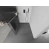 Mexen Kioto+ L cloison de douche avec étagère Walk-in 100 x 200 cm, rayures, gris canon brossé - 800-100-123-66-09