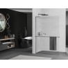 Mexen Kioto+ L panneau de douche avec étagère Walk-in 100 x 200 cm, rayures, canon de fusil - 800-100-123-95-09