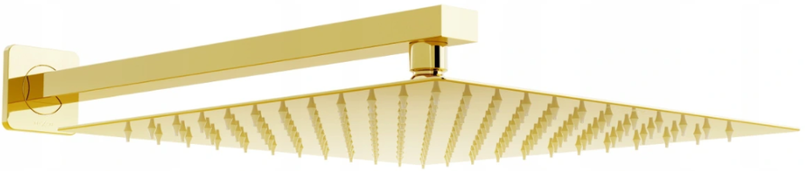 Mexen Slim douche à effet pluie 25 x 25 cm avec bras de douche, or - 79125112-50
