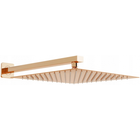 Mexen Slim douchette 25 x 25 cm avec bras de douche, or rose - 79125112-60