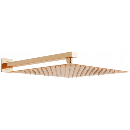Mexen Slim pomme de douche 25 x 25 cm avec bras de douche, or rose - 79125112-60