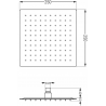 Colonne de douche Mexen Slim 25 x 25 cm avec bras de douche, graphite - 79125112-66