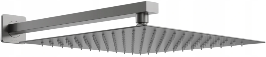 Mexen Slim pomme de douche 25 x 25 cm avec bras de douche, gris fusil brossé - 79125112-66