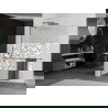 Mexen Kioto+ L paroi de douche avec étagère Walk-in 100 x 200 cm, motif blanc, gun metal - 800-100-123-95-85