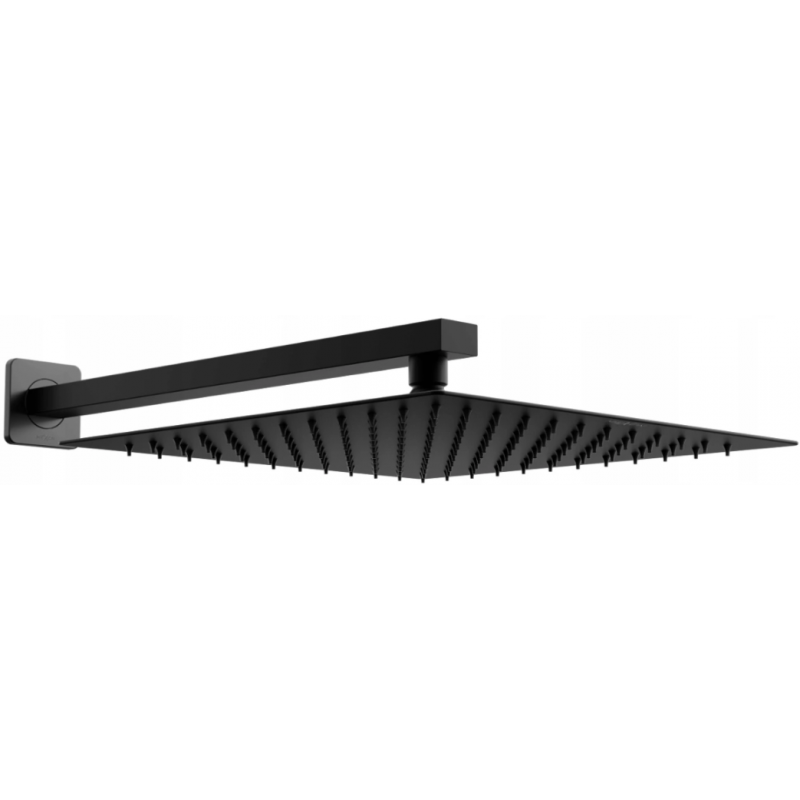 Mexen Slim pommeau de douche 25 x 25 cm avec bras de douche, noir - 79125112-70