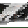 Mexen Kioto+ L paroi de douche avec étagère Walk-in 90 x 200 cm, motif blanc, or rose - 800-090-123-60-85
