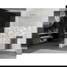 Mexen Kioto+ L paroi de douche avec étagère Walk-in 100 x 200 cm, motif blanc, doré - 800-100-123-50-85