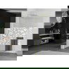 Mexen Kioto+ L paroi de douche avec étagère Walk-in 70 x 200 cm, motif blanc, doré brossé - 800-070-123-55-85