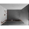 Mexen Kioto+ L paroi de douche avec étagère Walk-in 120 x 200 cm, cadre noir, or rose - 800-120-123-60-70